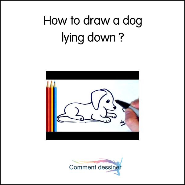 How to draw a dog lying down How to draw